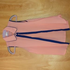 Sheer sleeveless button down